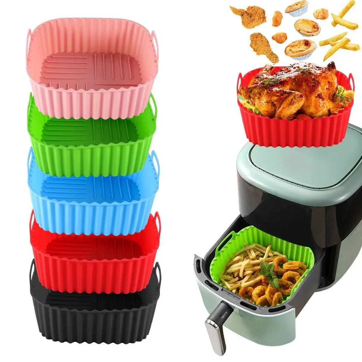 Square Airfryer Silicone Liner - Home & Kitchen Accessory