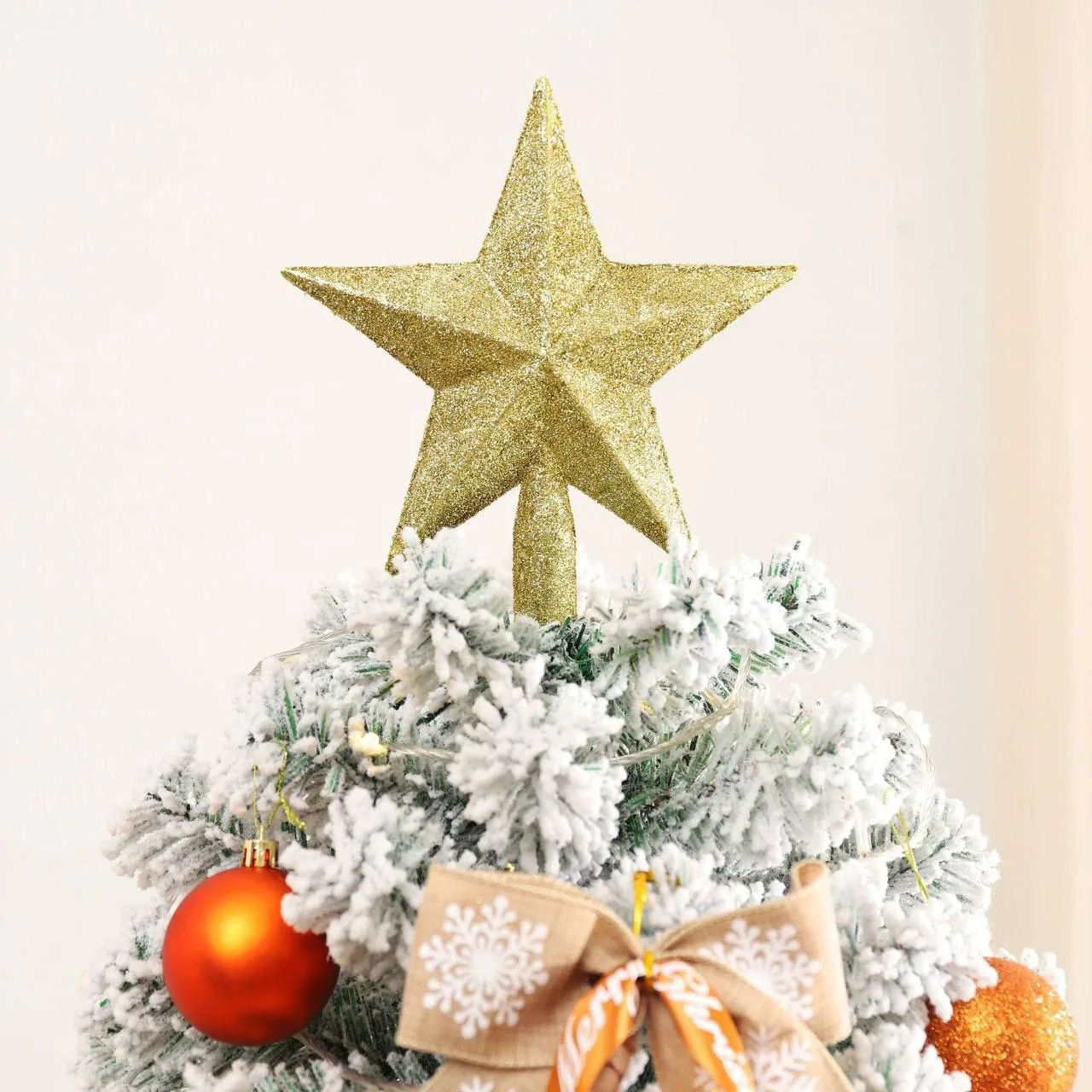 Christmas Snow Tree Brown Carton - Home & Office