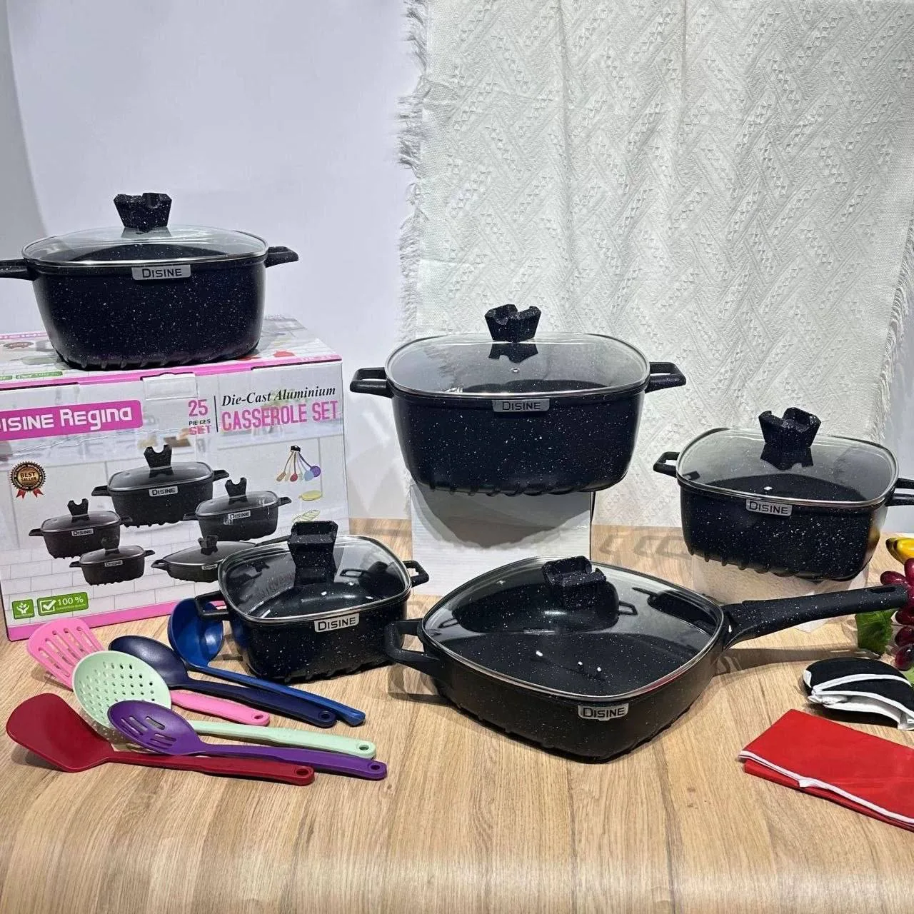 25-Piece Dessini Regina Die Cast Cookware/Pot Set