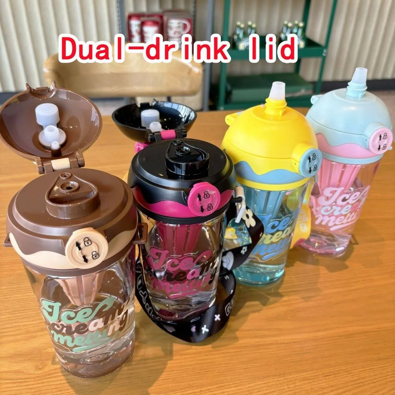 600ml Ice Cream Water Bottle