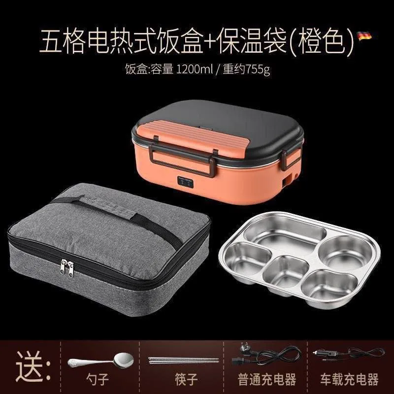 5-Partition Electric Lunch Box for Home and Kitchen